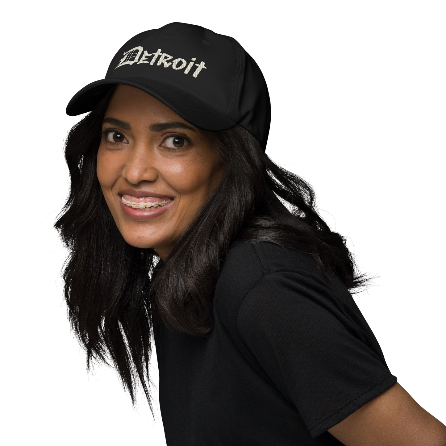 'Detroit' Dad Hat (OED Tag Font) | Ivory White