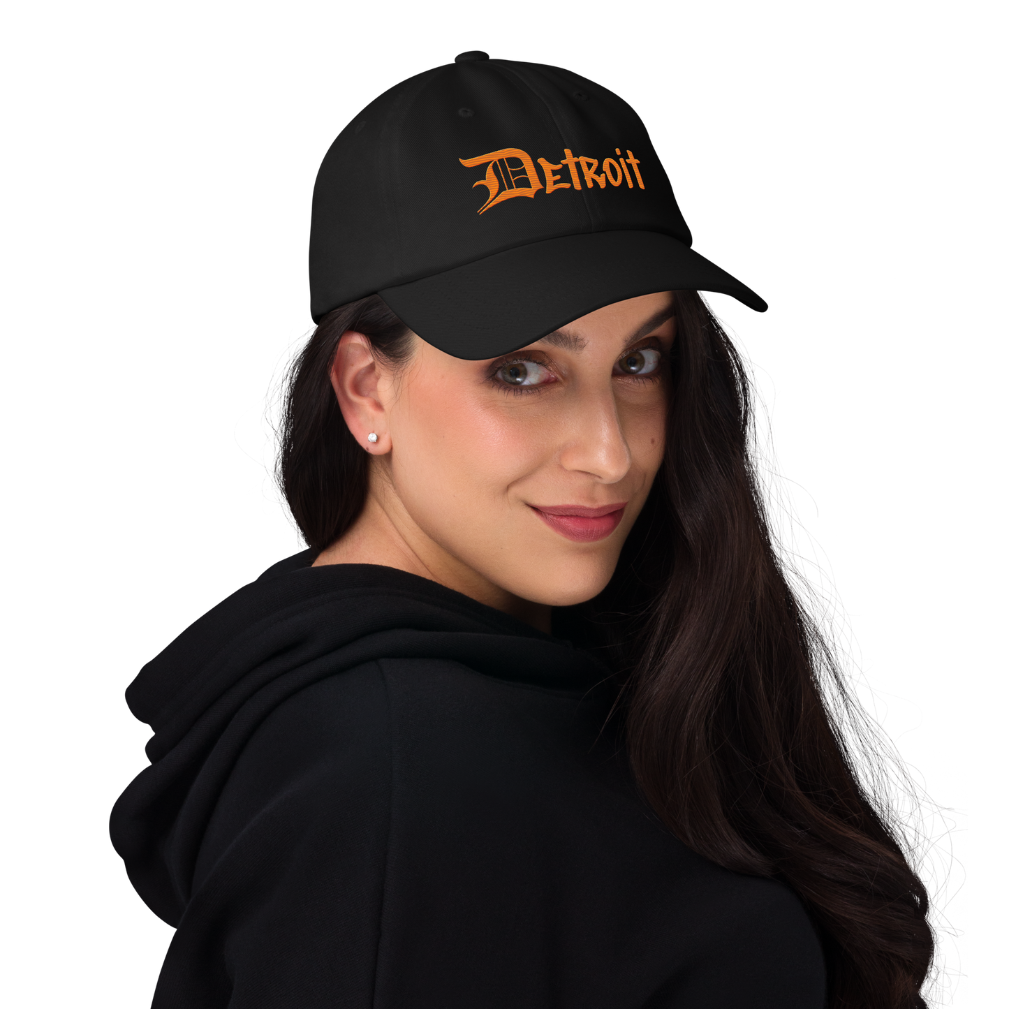 'Detroit' Dad Hat (OED Tag Font) | Orange