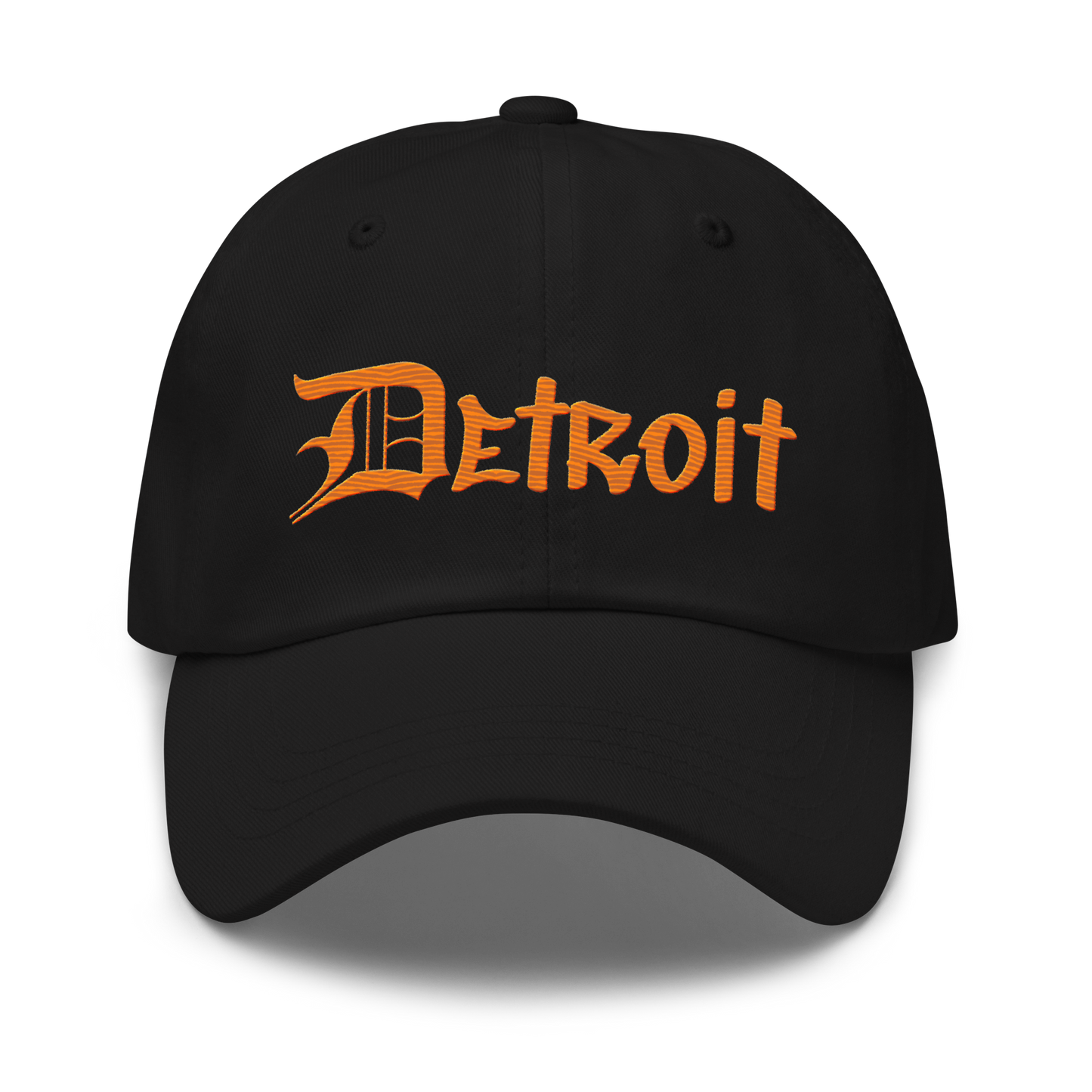 'Detroit' Dad Hat (OED Tag Font) | Orange