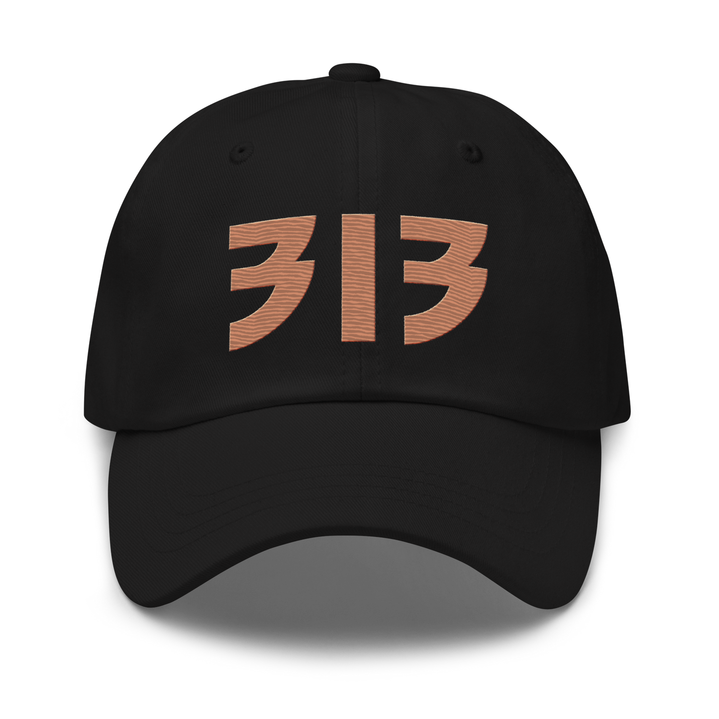 Detroit '313' Dad Hat (Glam Rock Font) | Copper