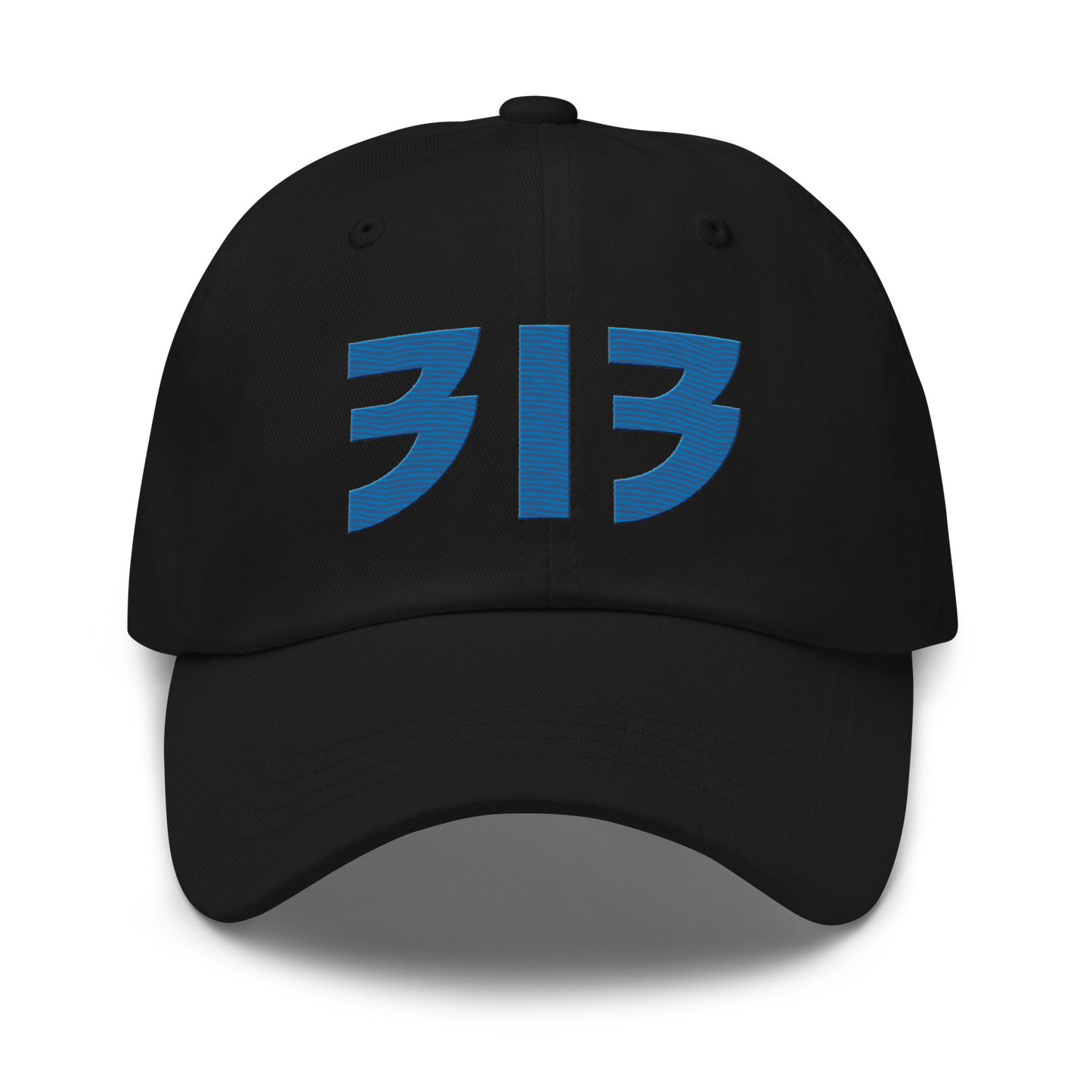 Detroit '313' Dad Hat (Glam Rock Font) | Azure