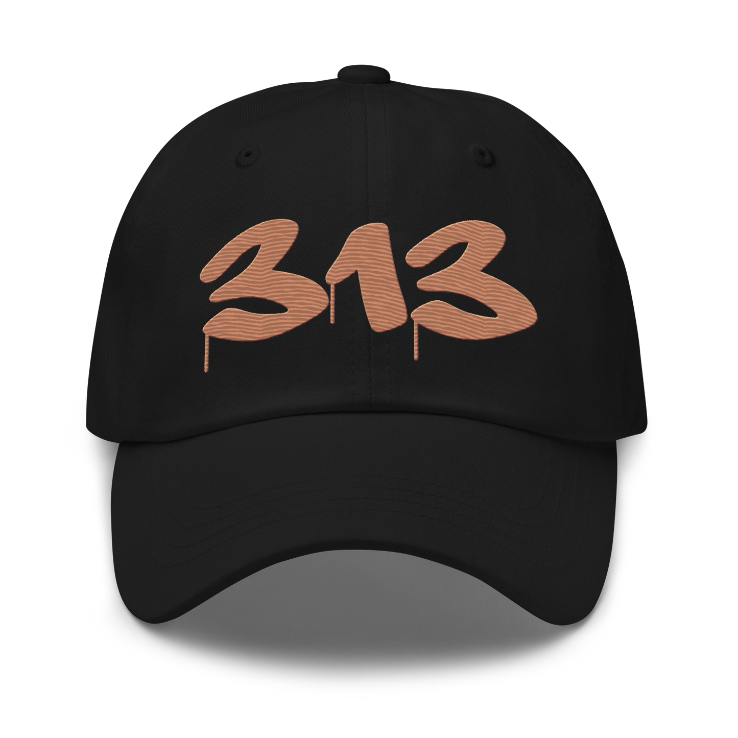 Detroit '313' Dad Hat (Tag Font) | Copper