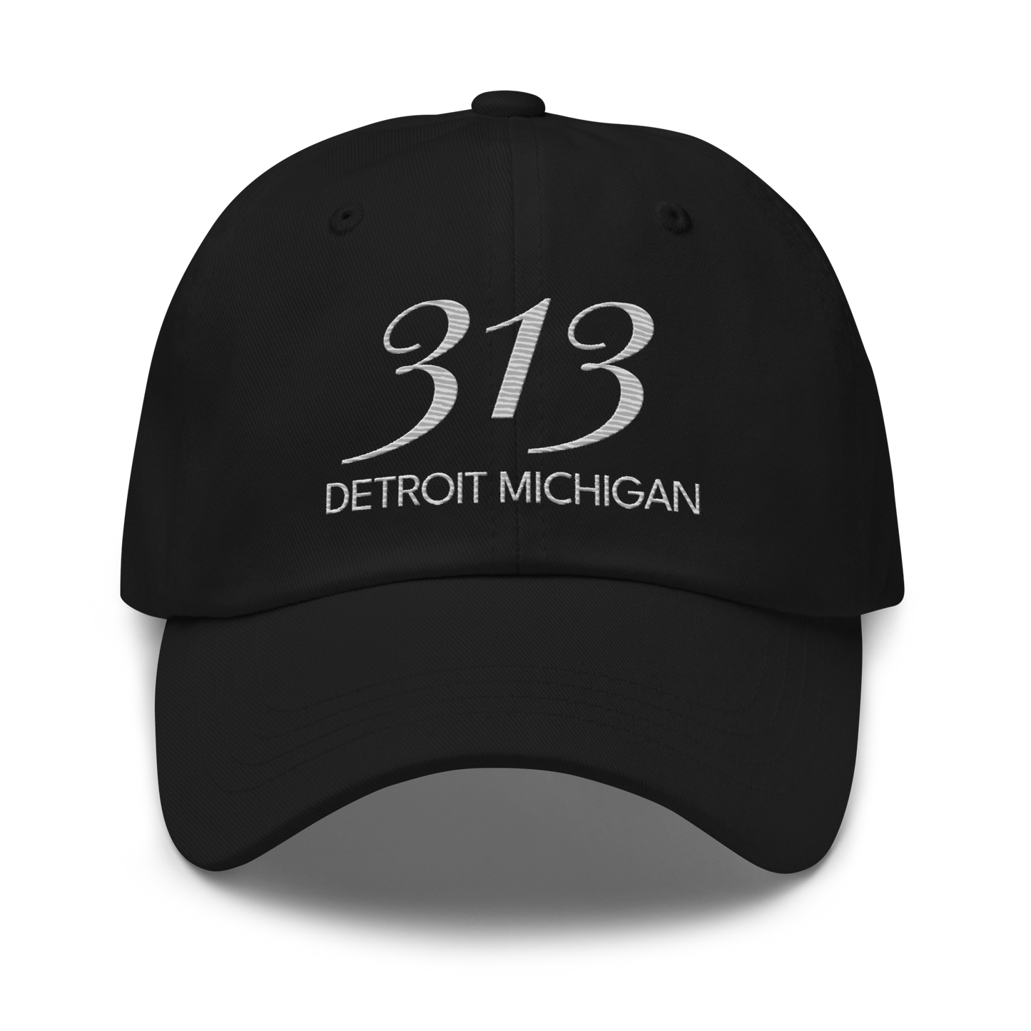 '313 Detroit Michigan' Dad Hat | Platinum