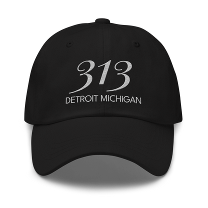 '313 Detroit Michigan' Dad Hat | Platinum