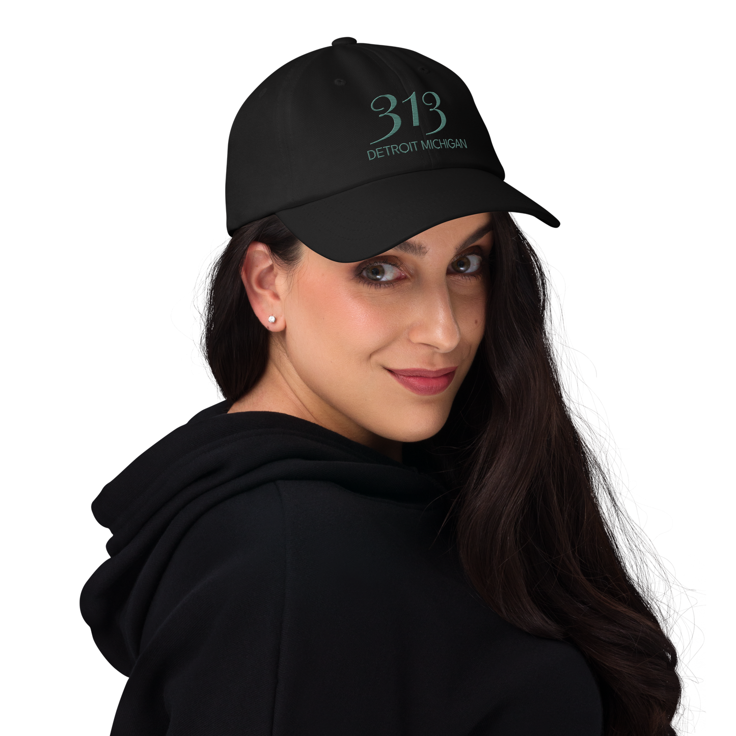 '313 Detroit Michigan' Dad Hat | Copper Green