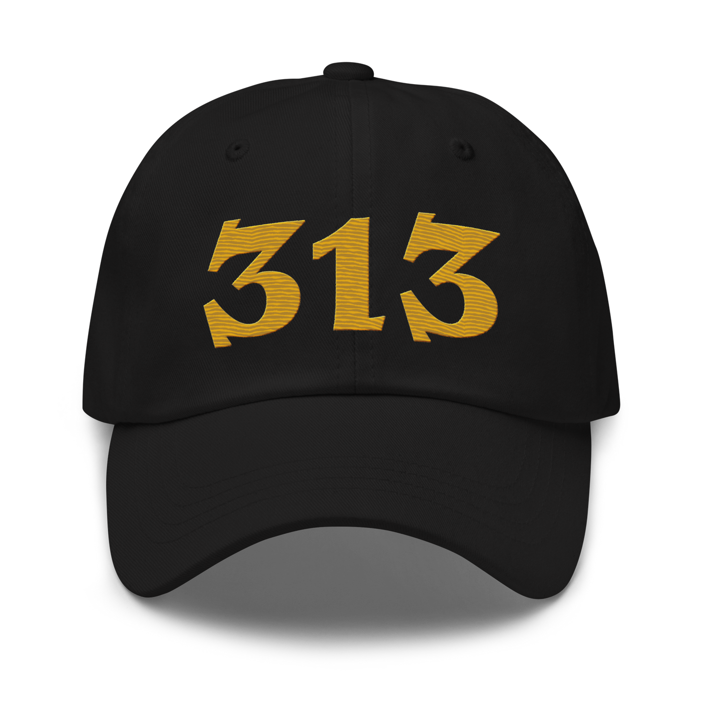 Detroit '313' Dad Hat (Angry Font) | Gold