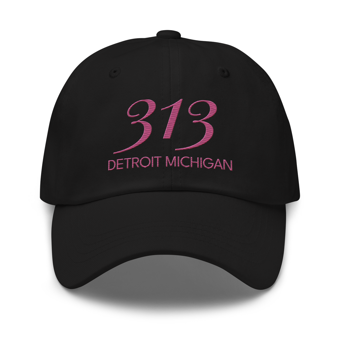 '313 Detroit Michigan' Dad Hat | Apple Blossom Pink