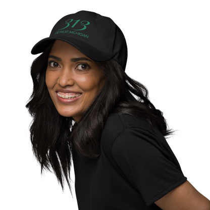 '313 Detroit Michigan' Dad Hat | Emerald Green