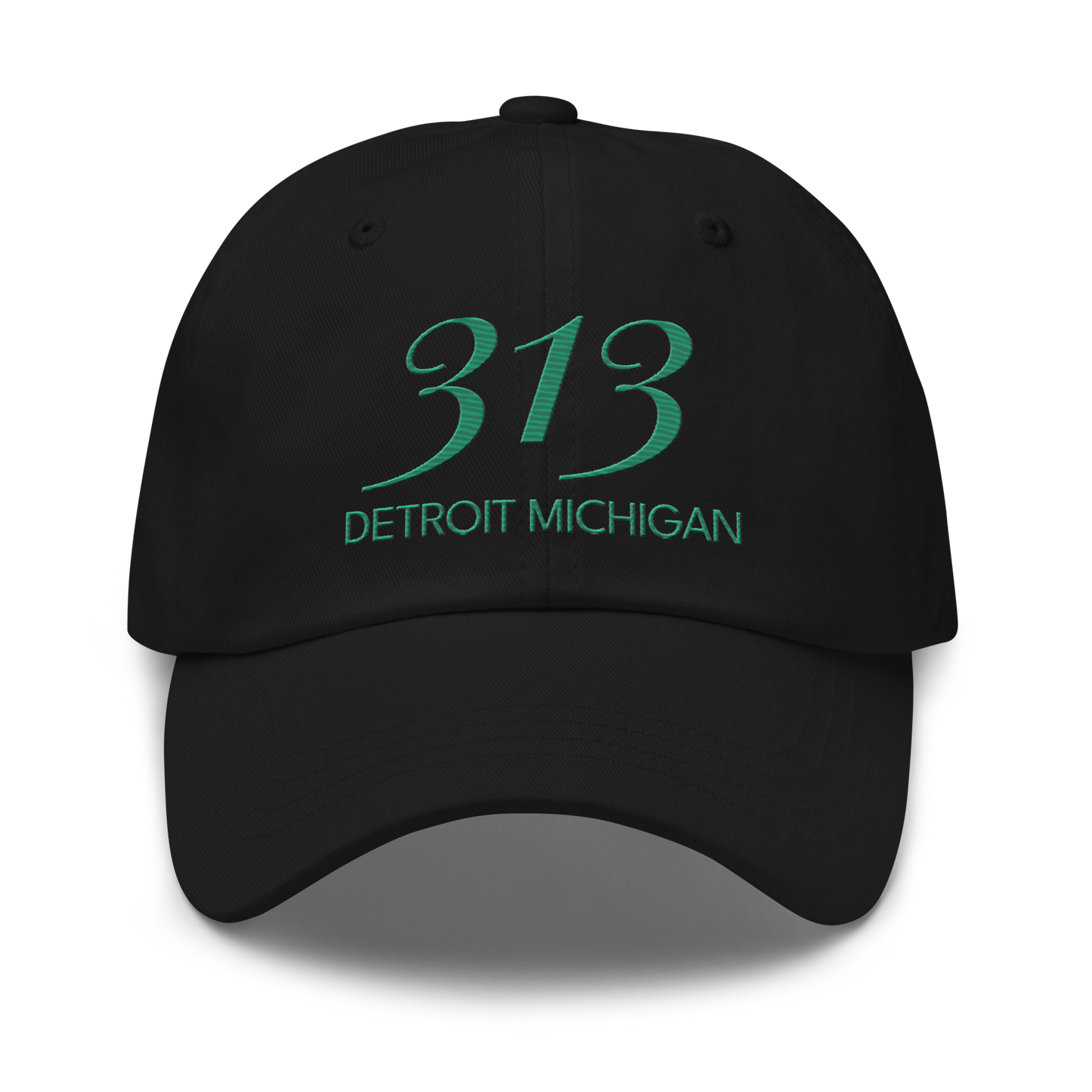 '313 Detroit Michigan' Dad Hat | Emerald Green