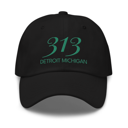 '313 Detroit Michigan' Dad Hat | Emerald Green