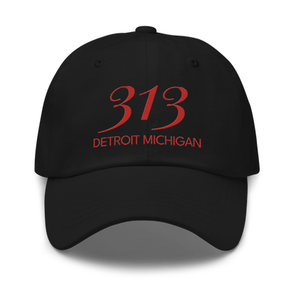 '313 Detroit Michigan' Dad Hat | Aliform Red