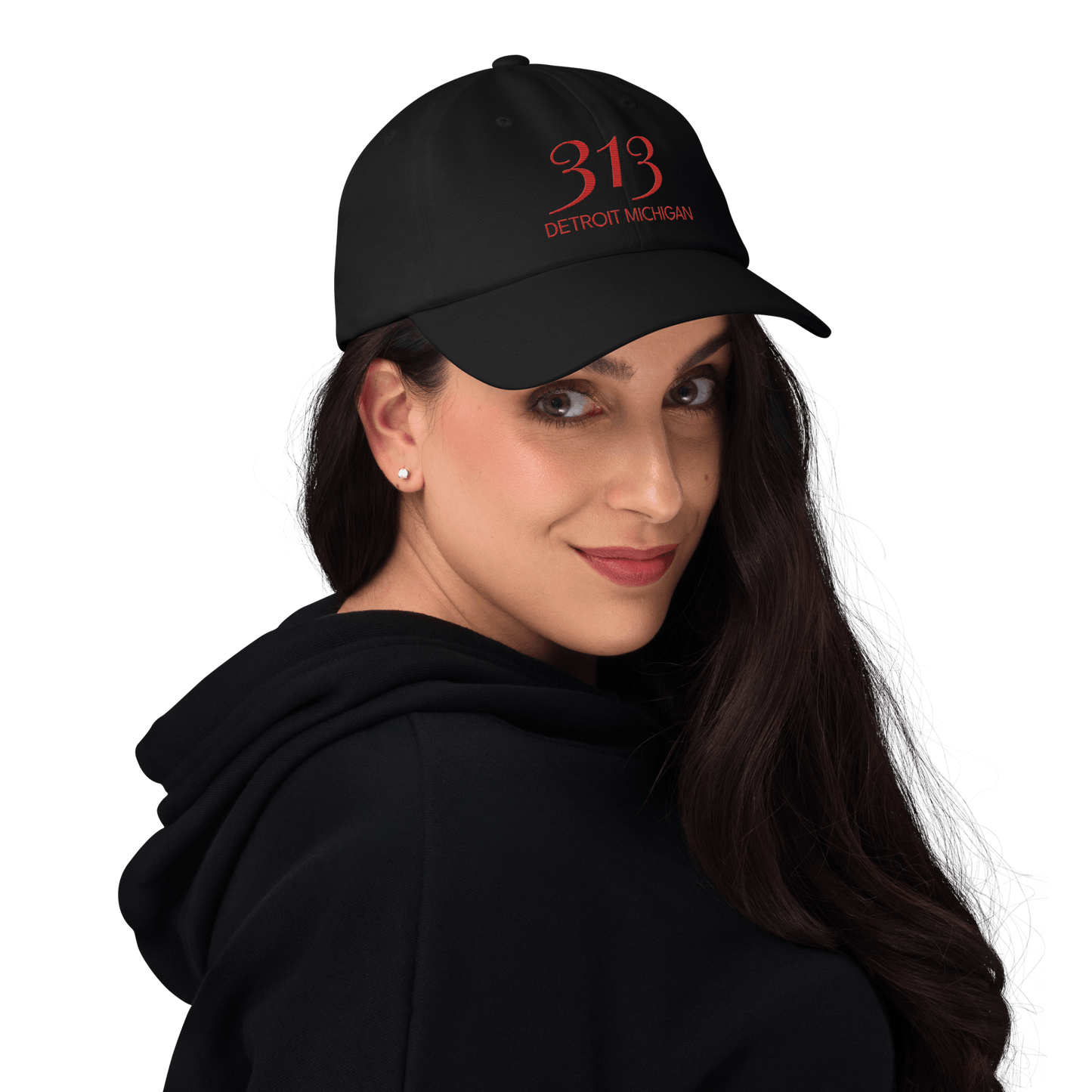 '313 Detroit Michigan' Dad Hat | Aliform Red