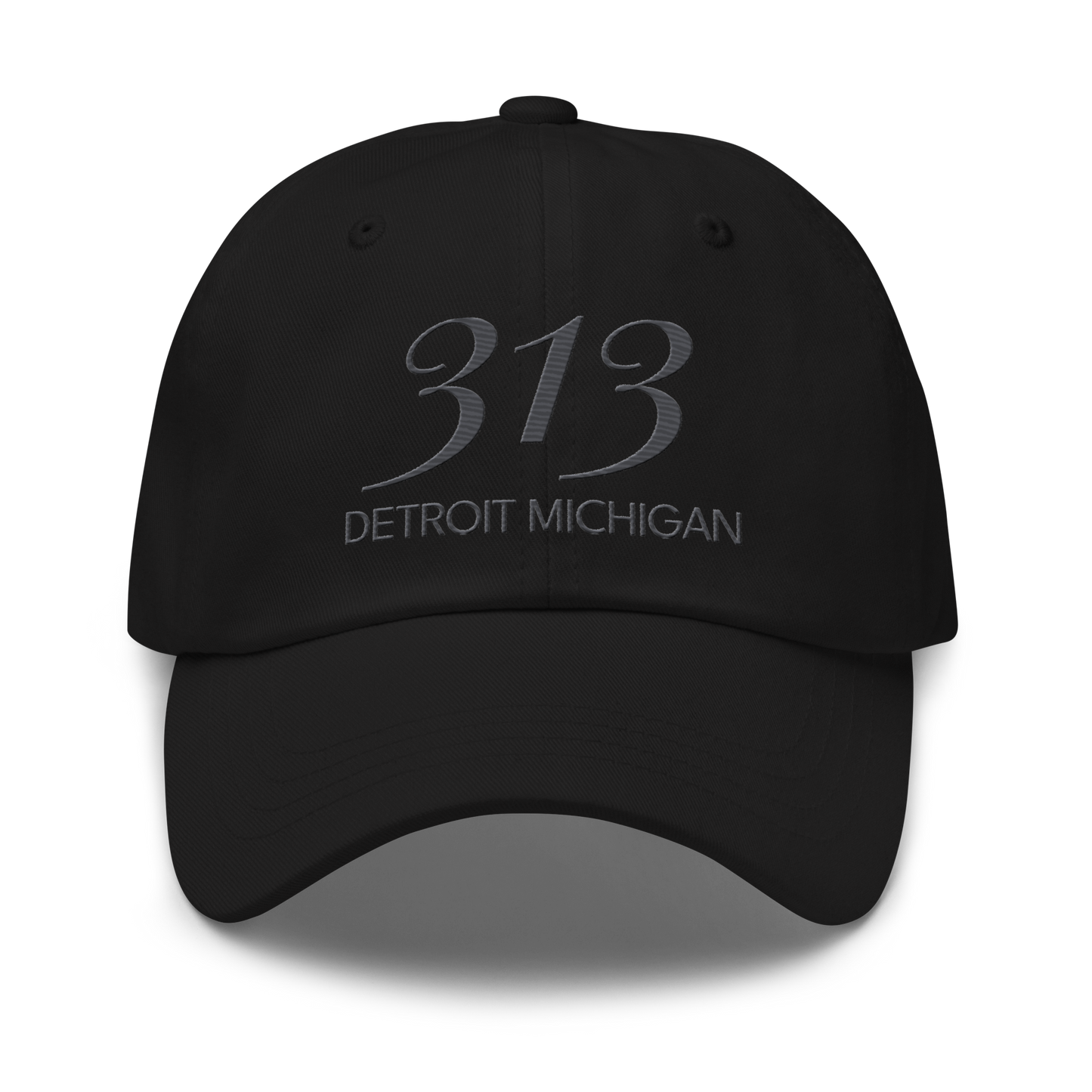 '313 Detroit Michigan' Dad Hat | Iron Ore Grey