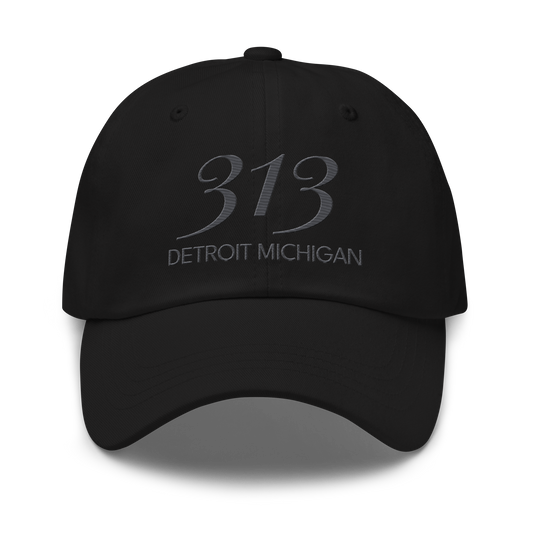 '313 Detroit Michigan' Dad Hat | Iron Ore Grey