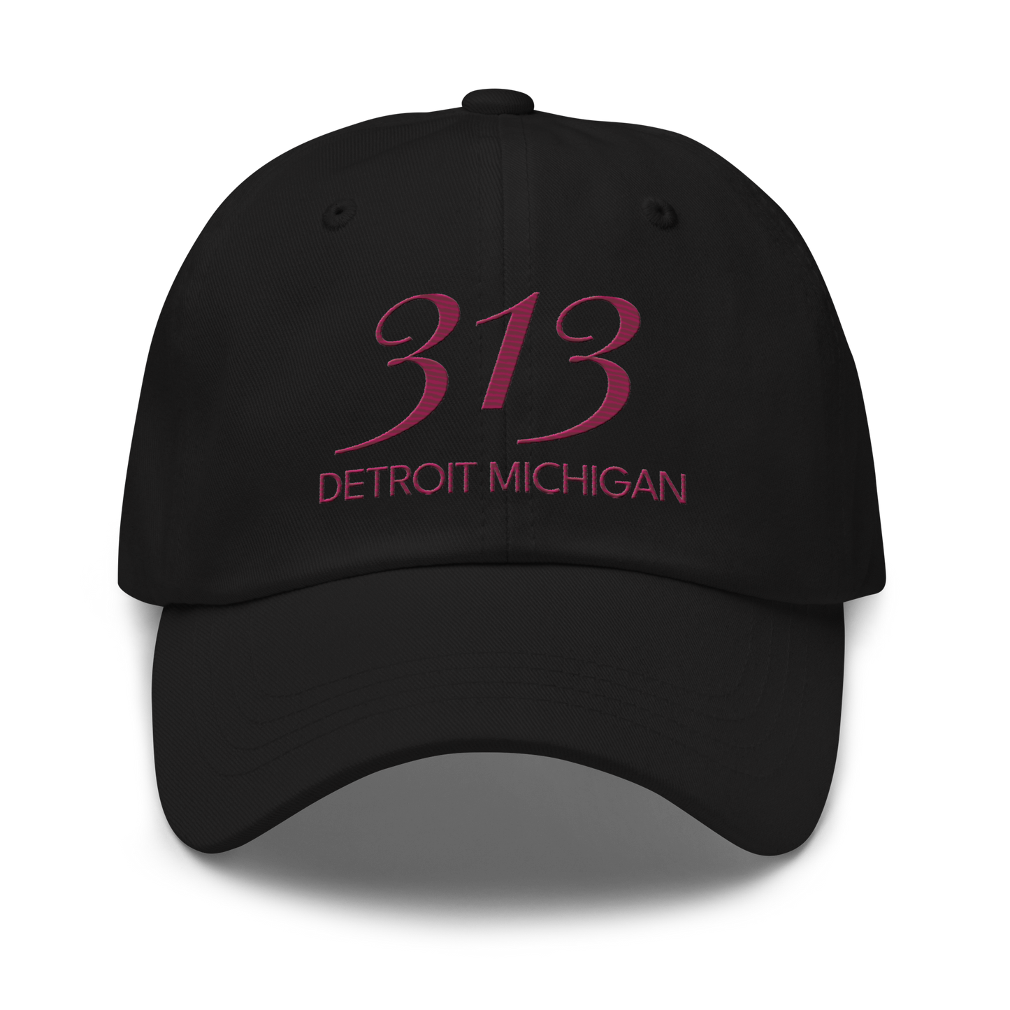 '313 Detroit Michigan' Dad Hat | Ruby Red