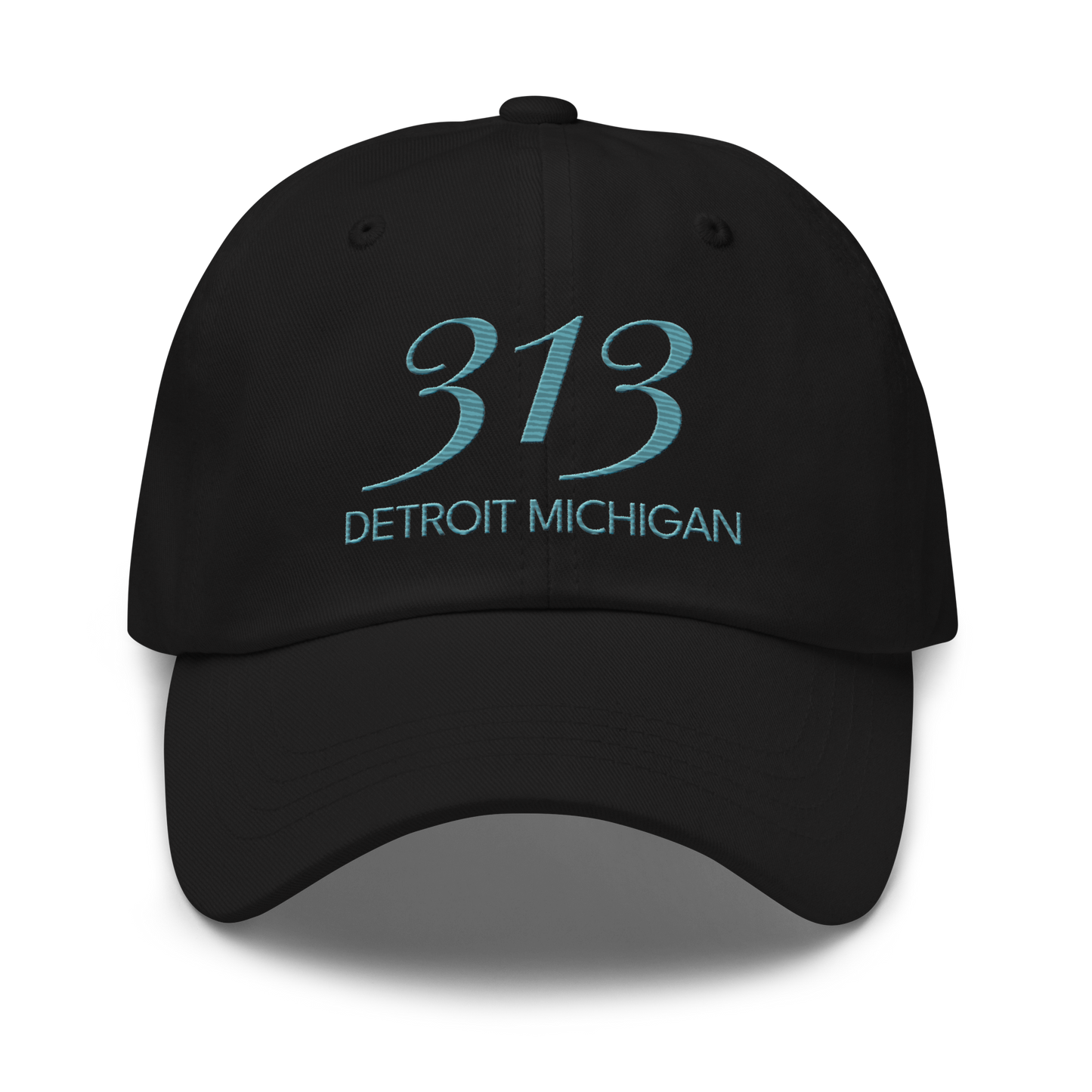 '313 Detroit Michigan' Dad Hat | Huron Blue