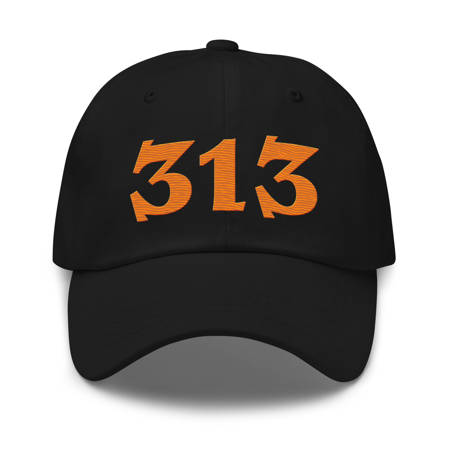 Detroit '313' Dad Hat (Angry Font) | Orange