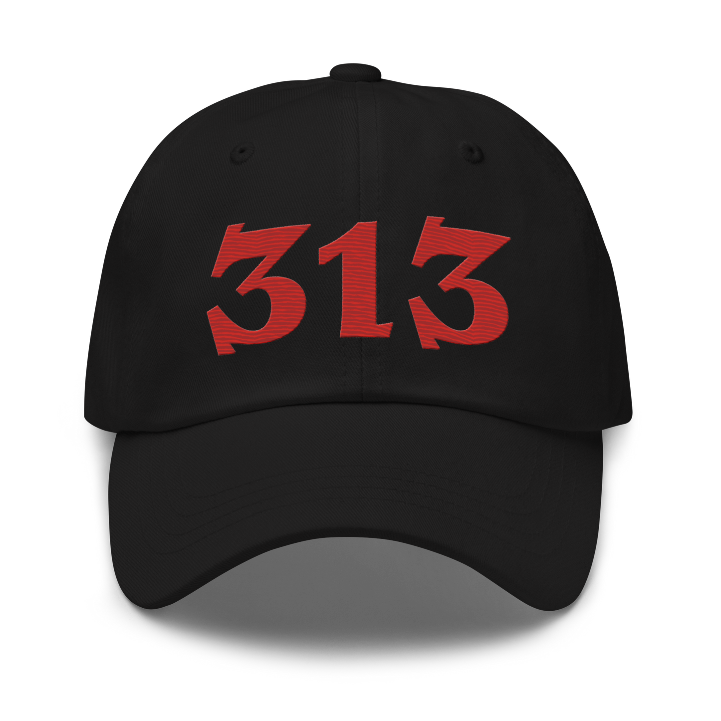 Detroit '313' Dad Hat (Angry Font) | Aliform Red