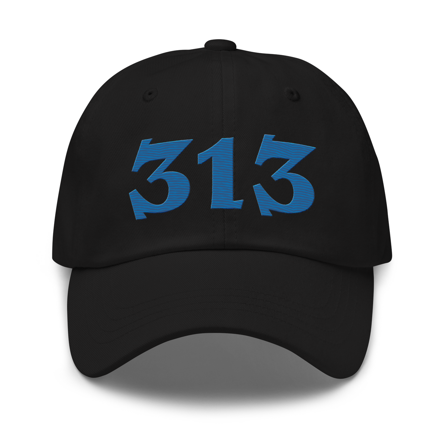 Detroit '313' Dad Hat (Angry Font) | Azure