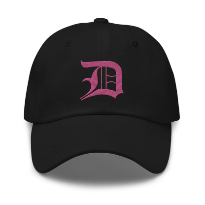 Detroit 'Old English D' Dad Hat (Apple Blossom Pink)