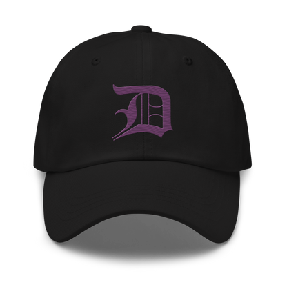 Detroit 'Old English D' Dad Hat (Plum)