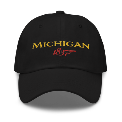 'Michigan EST 1837' Dad Hat (British Spy Parody)