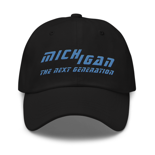 'Michigan the Next Generation' Dad Hat (80s Sci-Fi Parody)