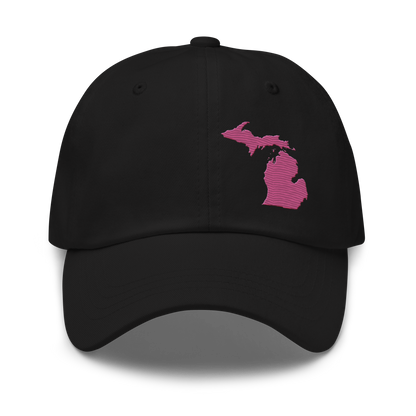 Michigan Dad Hat | Apple Blossom Pink Outline