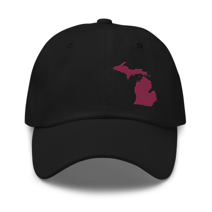 Michigan Dad Hat | Ruby Red Outline