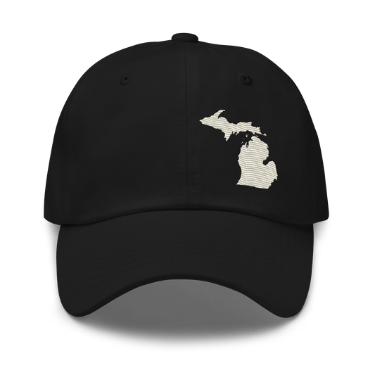 Michigan Dad Hat | Ivory White Outline