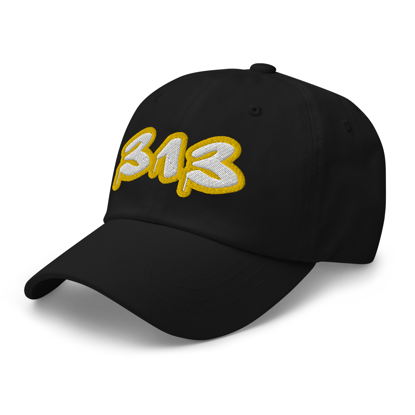 Detroit '313' Dad Hat (Tag Font w/ Gold Stroke)