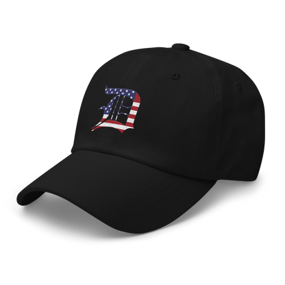 Detroit 'Old English D' Dad Hat (Patriotic Edition)