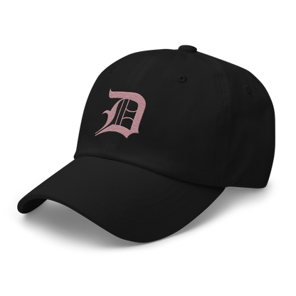 Detroit 'Old English D' Dad Hat (Cherry Blossom Pink)