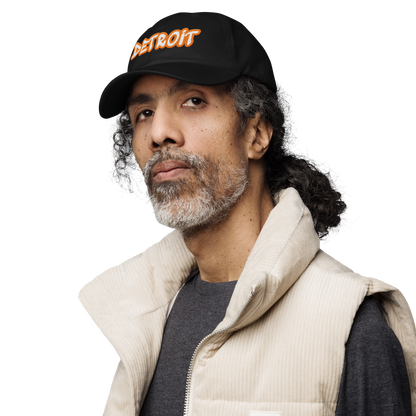 'Detroit' Dad Hat (Orange Tag Font)