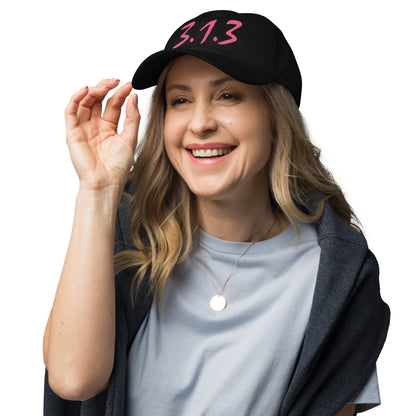 Detroit '313' Dad Hat (Compton Font) | Rhodochrosite Pink