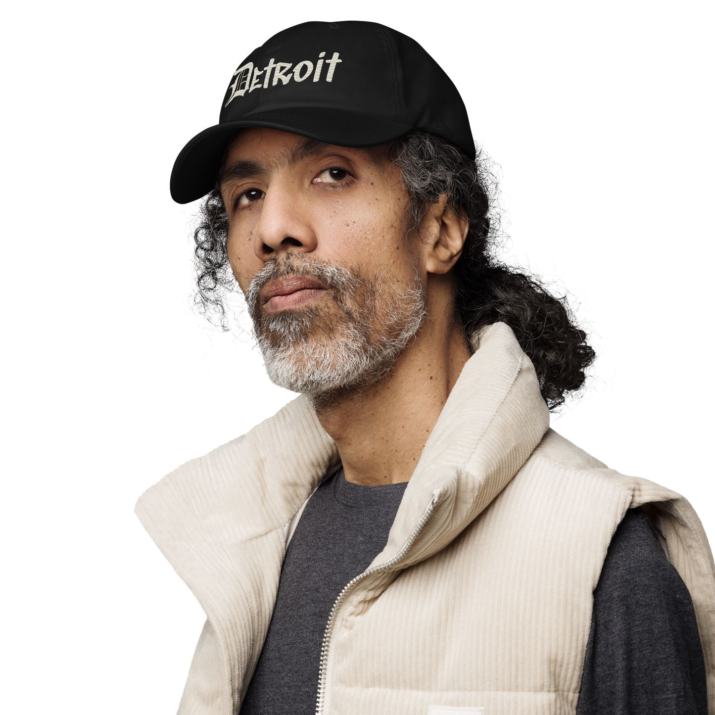 'Detroit' Dad Hat (OED Tag Font) | Ivory White