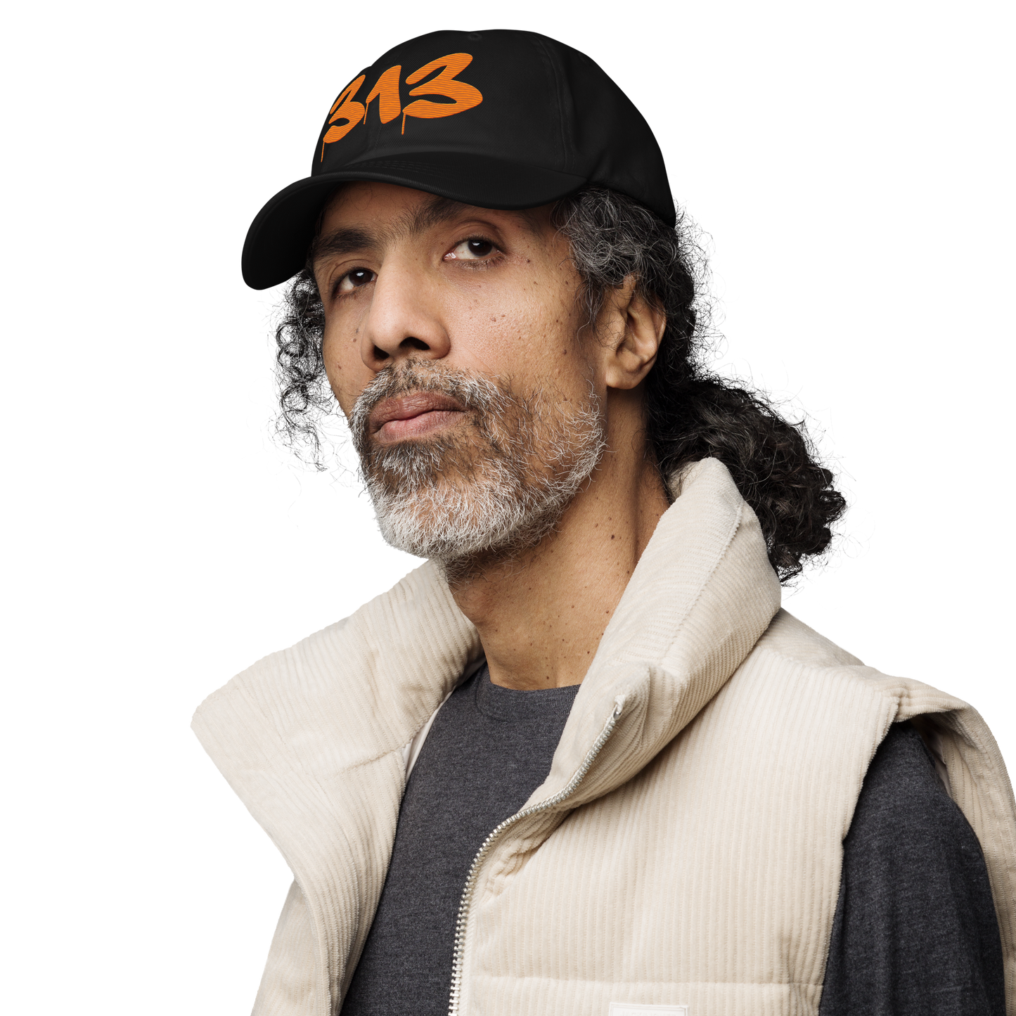 Detroit '313' Dad Hat (Tag Font) | Orange