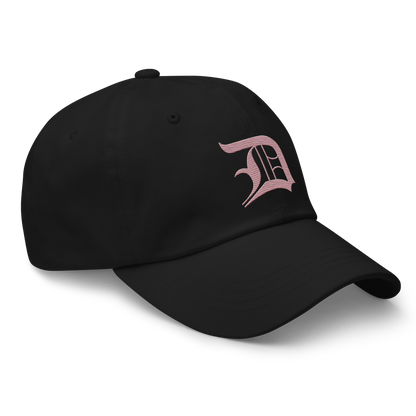 Detroit 'Old English D' Dad Hat (Cherry Blossom Pink)