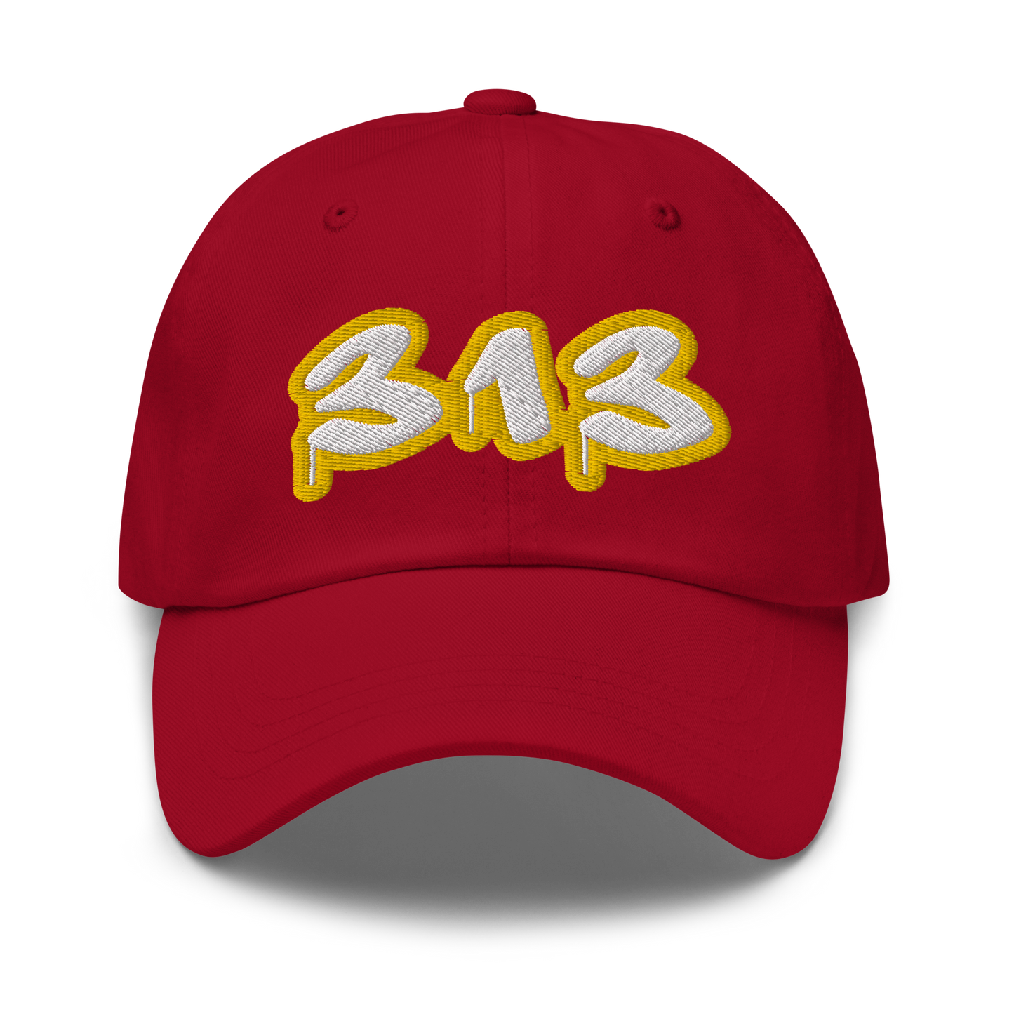 Detroit '313' Dad Hat (Tag Font w/ Gold Stroke)