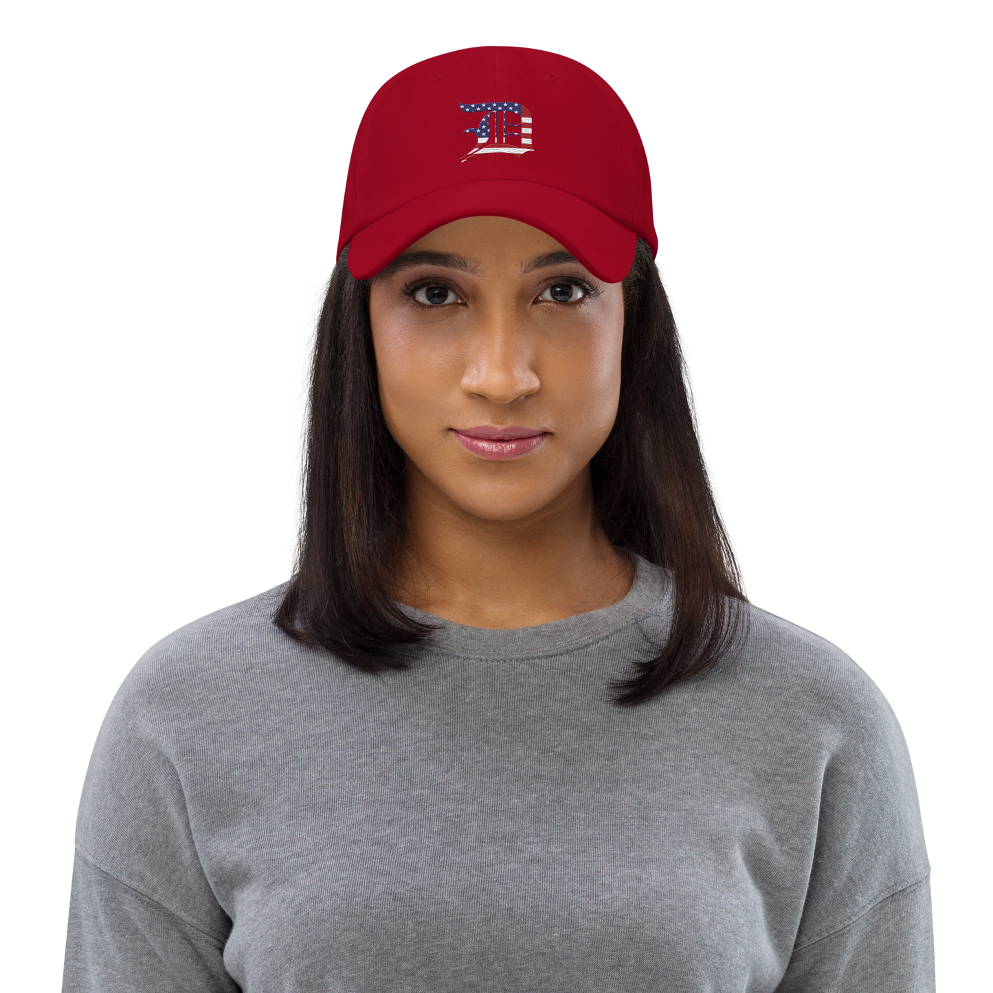 Detroit 'Old English D' Dad Hat (Patriotic Edition)