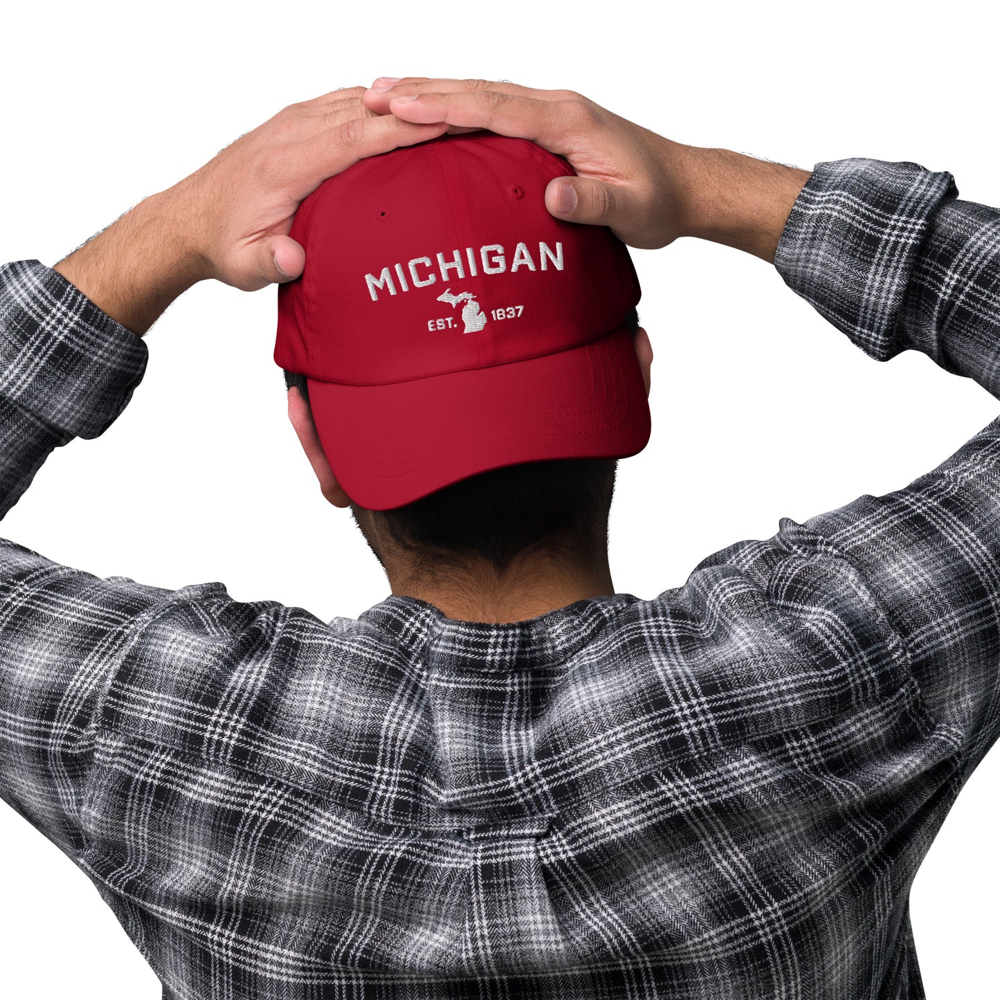 'Michigan EST 1837' Dad Hat (Athletic Font)