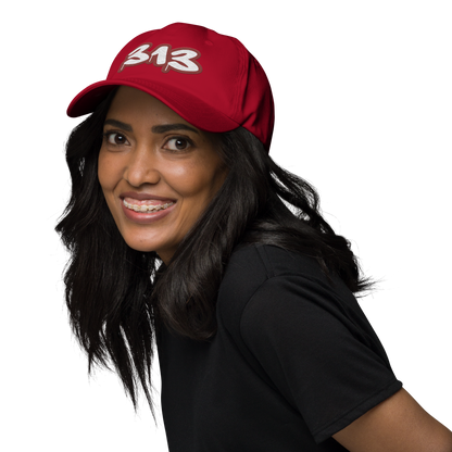 Detroit '313' Dad Hat (Ore Dock Red Tag Font)