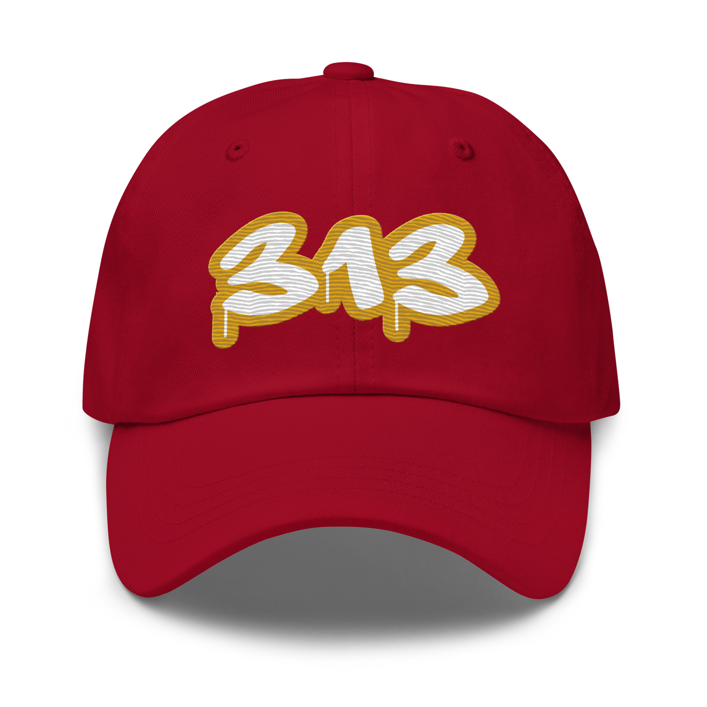 Detroit '313' Dad Hat (Gold Tag Font)