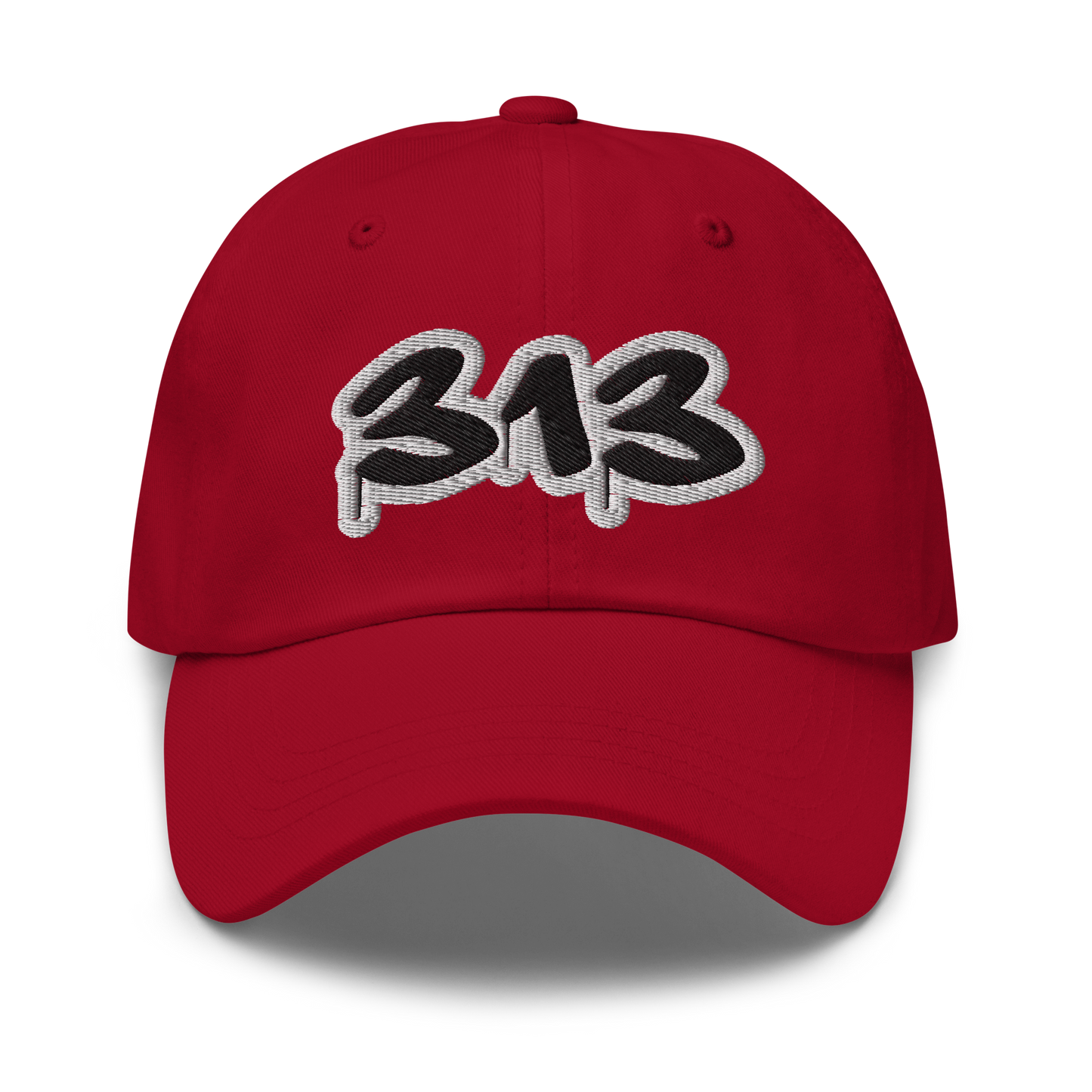 Detroit '313' Dad Hat (Black/White Tag Font)