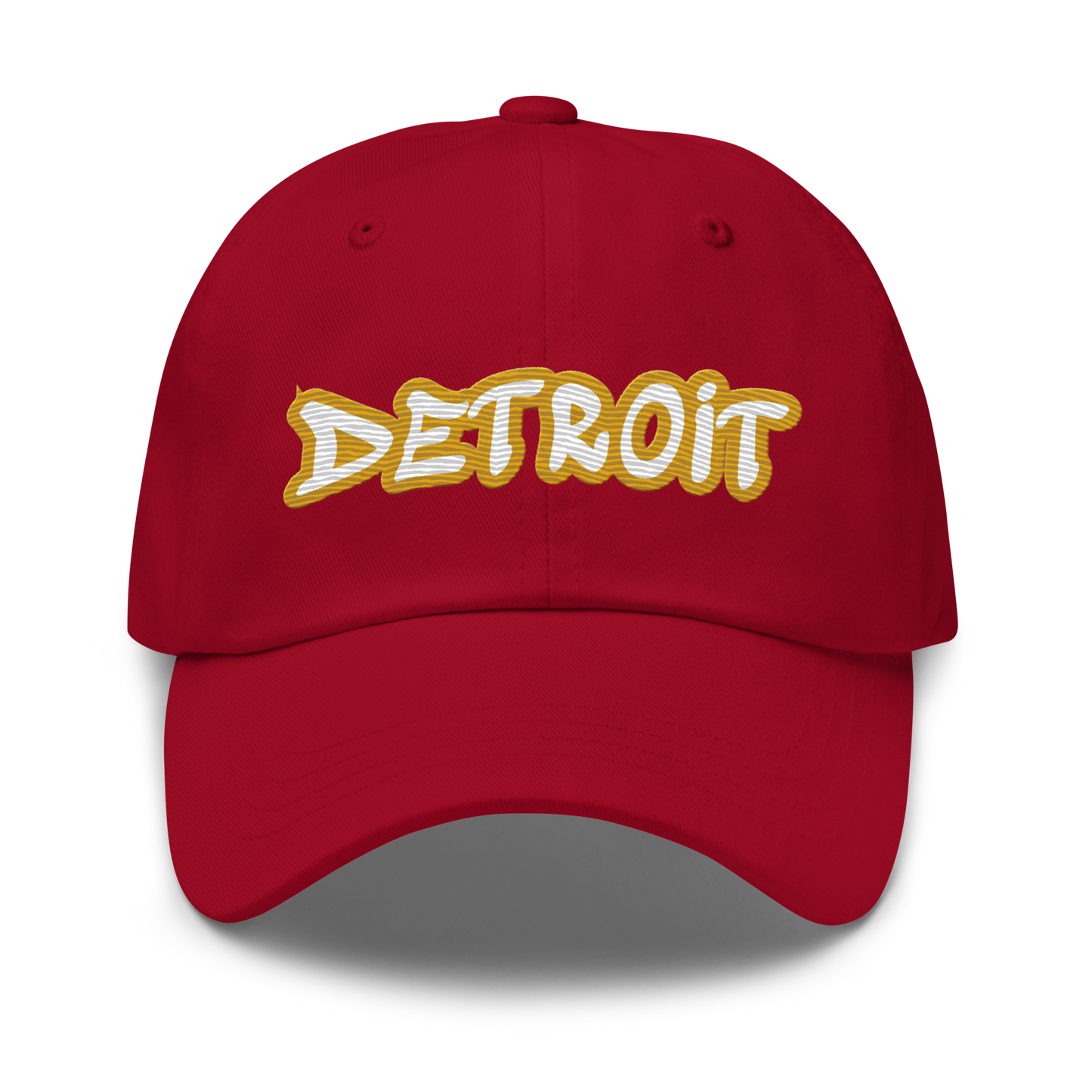 'Detroit' Dad Hat (Gold Tag Font)