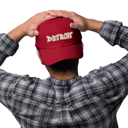 'Detroit' Dad Hat (Copper Tag Font)