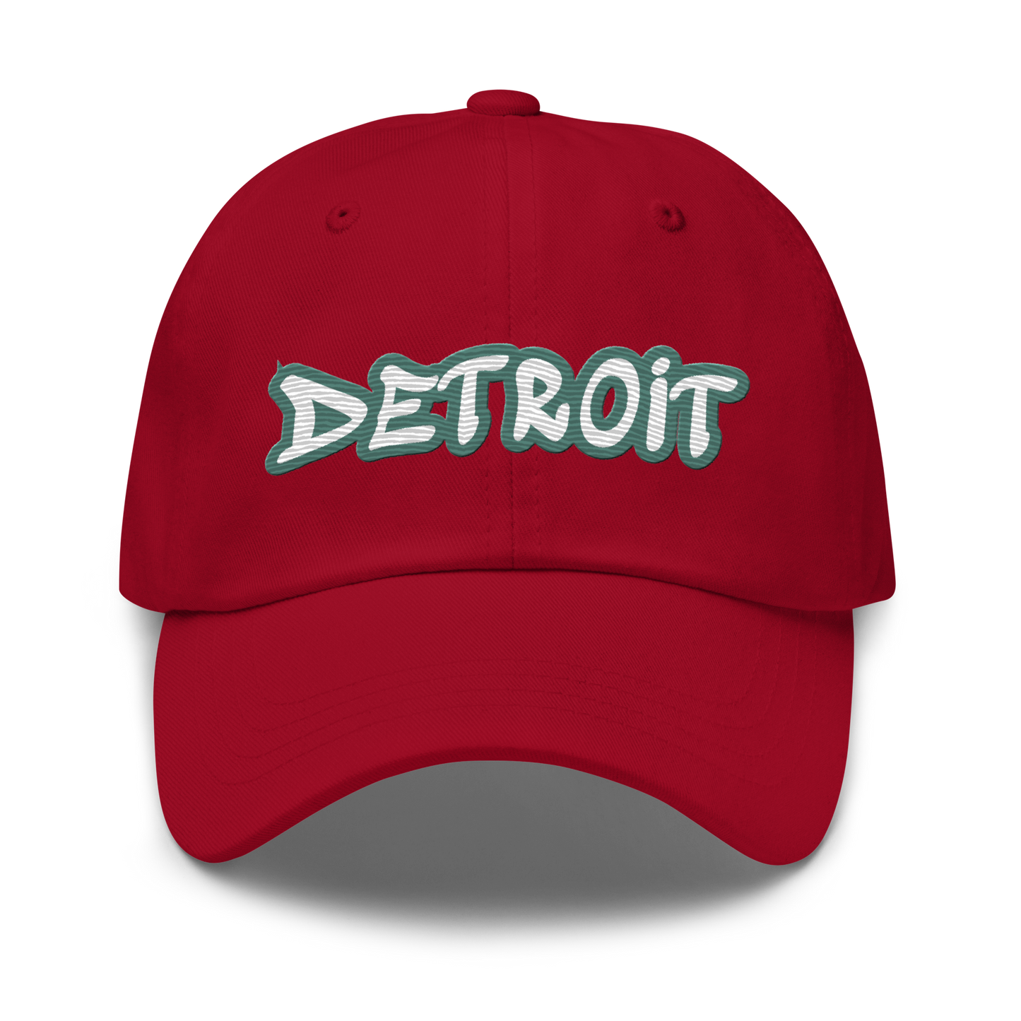 'Detroit' Dad Hat (Copper Green Tag Font)