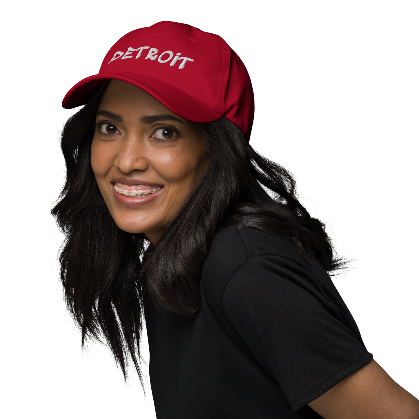 'Detroit' Dad Hat (Tag Font)