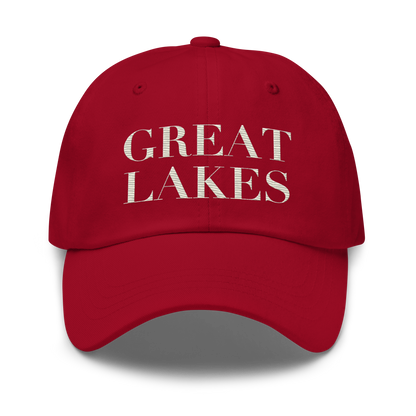 'Great Lakes' Dad Hat (Didone Font) | Ivory White