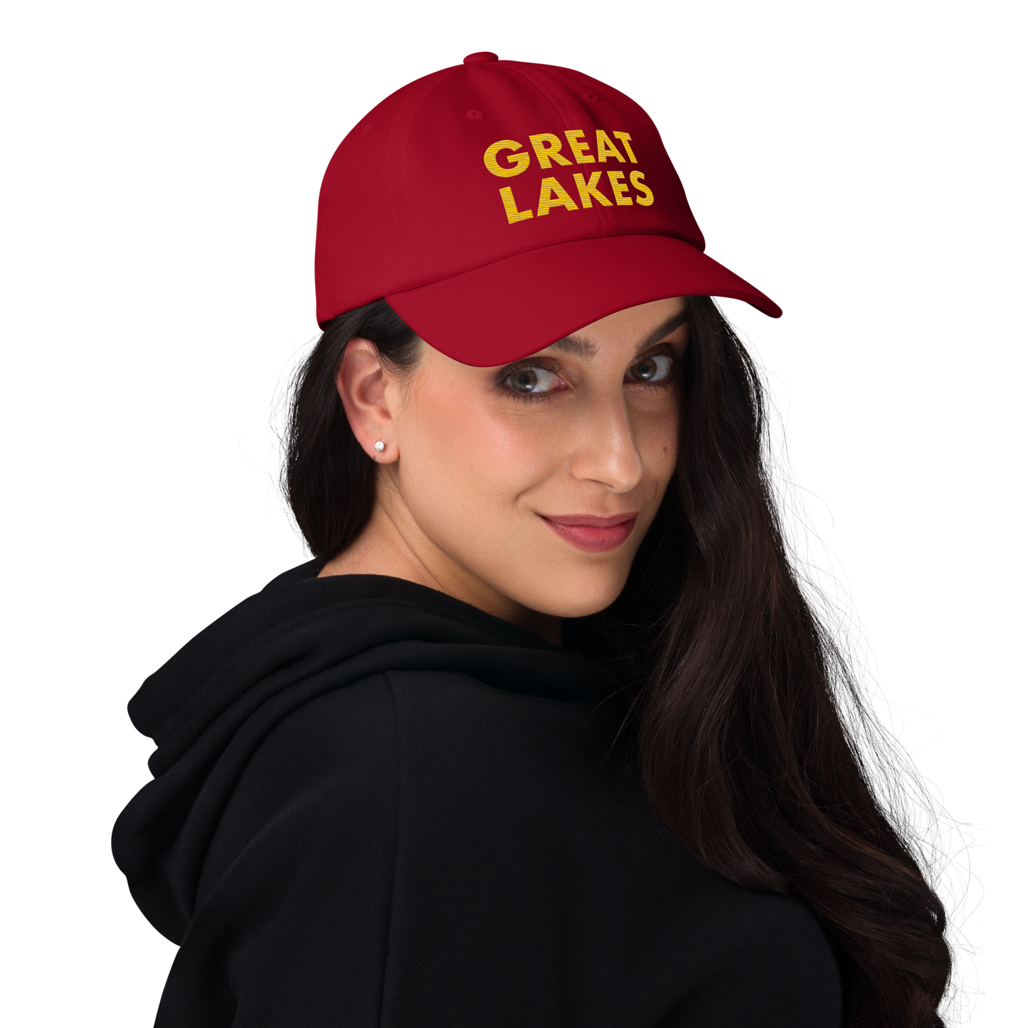 'Great Lakes' Dad Hat (Geometric Sans Font) | Maize